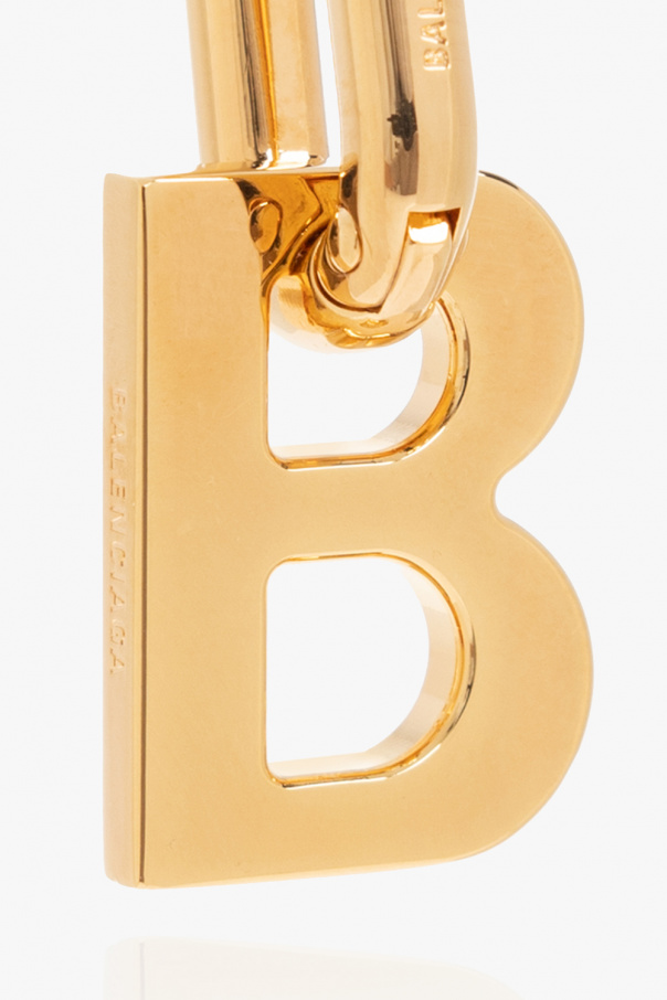 BALENCIAGA｜JEWERLY (599233 TZ99S 0926) Gold 'B Chain XS' earrings Balenciaga - SchaferandweinerShops SX